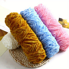 Chenille Golden Velvet Yarn Soft Comfortable Yarn Knitting Crochet 60M
