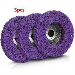 3pcs 10 Purple Strip Discs Rust Remover Wheel For Angle Grinders