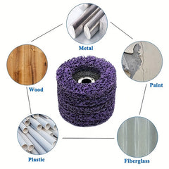 3pcs 10 Purple Strip Discs Rust Remover Wheel For Angle Grinders