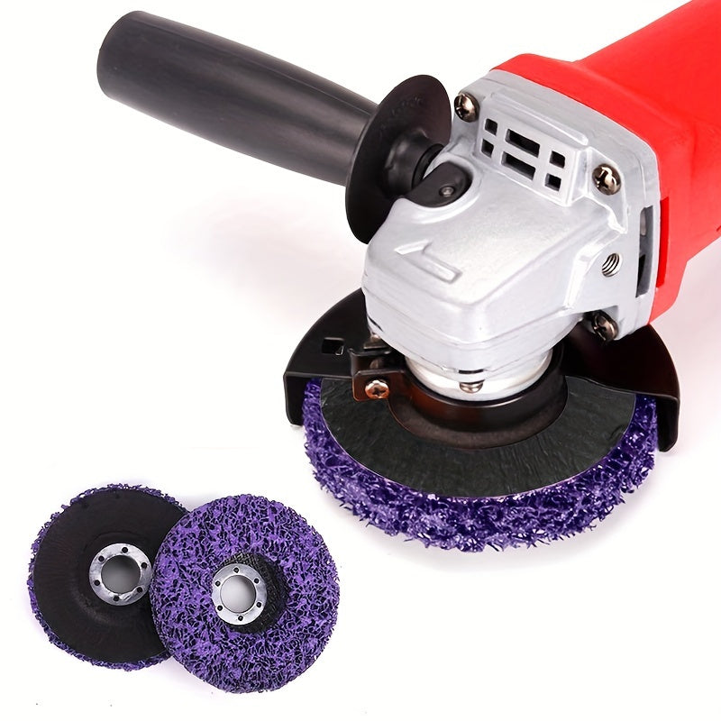 3pcs 10 Purple Strip Discs Rust Remover Wheel For Angle Grinders