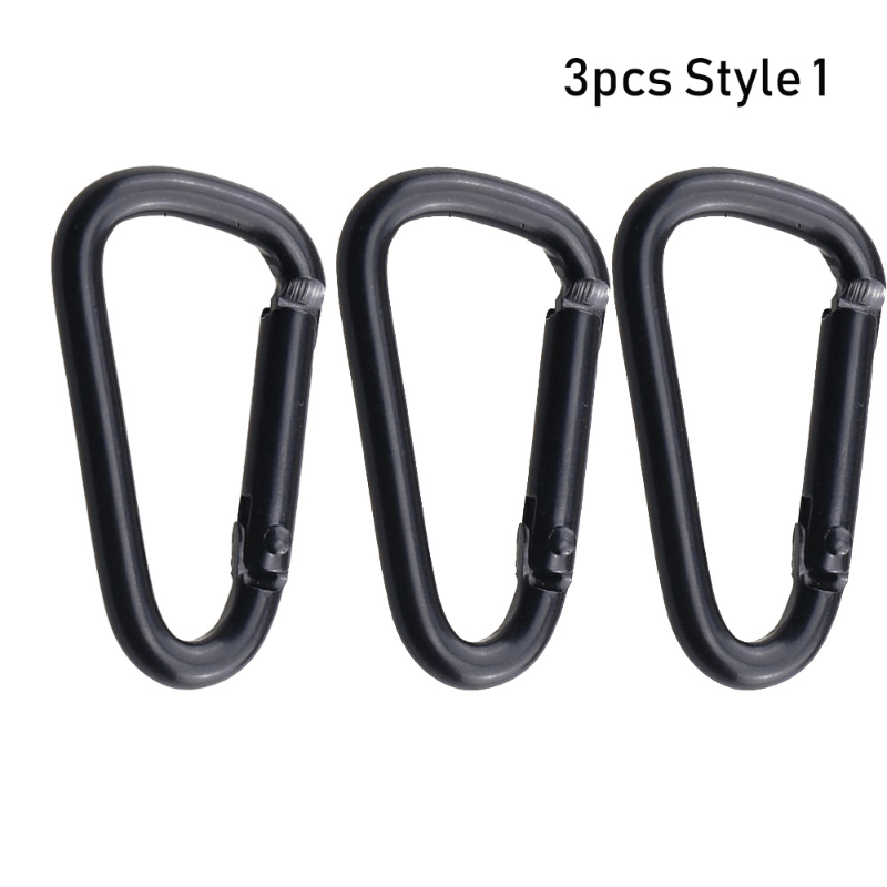3pcs Aluminum D Carabiner Snap Clip Hook Camping Hiking Tool