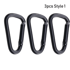 3pcs Aluminum D Carabiner Snap Clip Hook Camping Hiking Tool