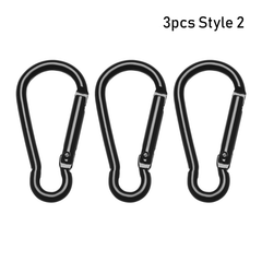 3pcs Aluminum D Carabiner Snap Clip Hook Camping Hiking Tool