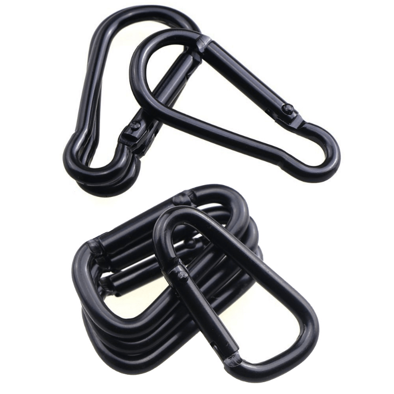 3pcs Aluminum D Carabiner Snap Clip Hook Camping Hiking Tool