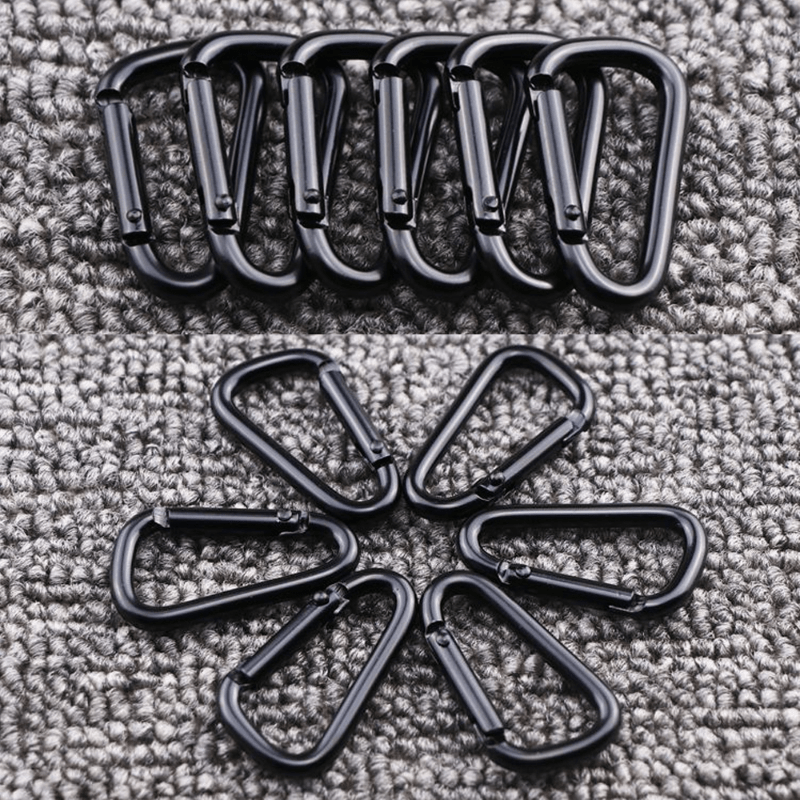 3pcs Aluminum D Carabiner Snap Clip Hook Camping Hiking Tool