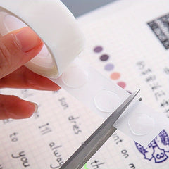200pcs Transparent Dot Adhesive Tape for Scrapbook Crafts