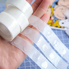 200pcs Transparent Dot Adhesive Tape for Scrapbook Crafts