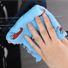 6pcs Kitchen Dishcloths Absorbent Coral Fleece Cleaning Cloths