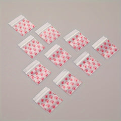 100 Mini Ziplock Bags, Self Adhesive Small Plastic Zip for Candy Cookies