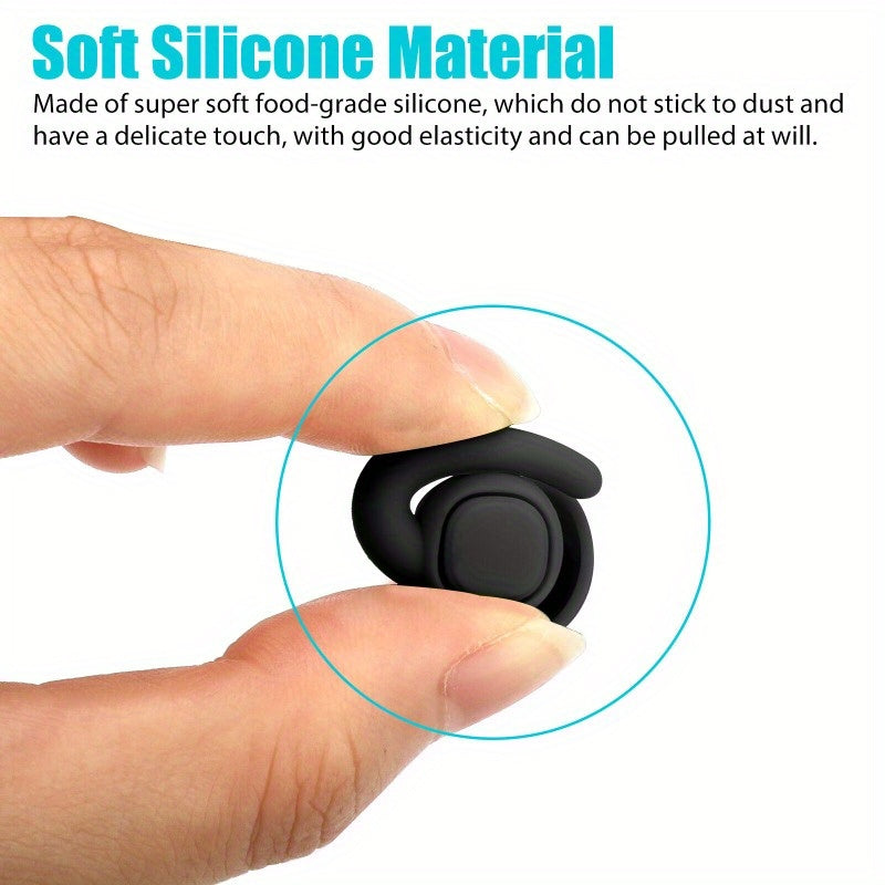 2 Pairs Waterproof Silicone Ear Plugs for Swimming and Sleeping