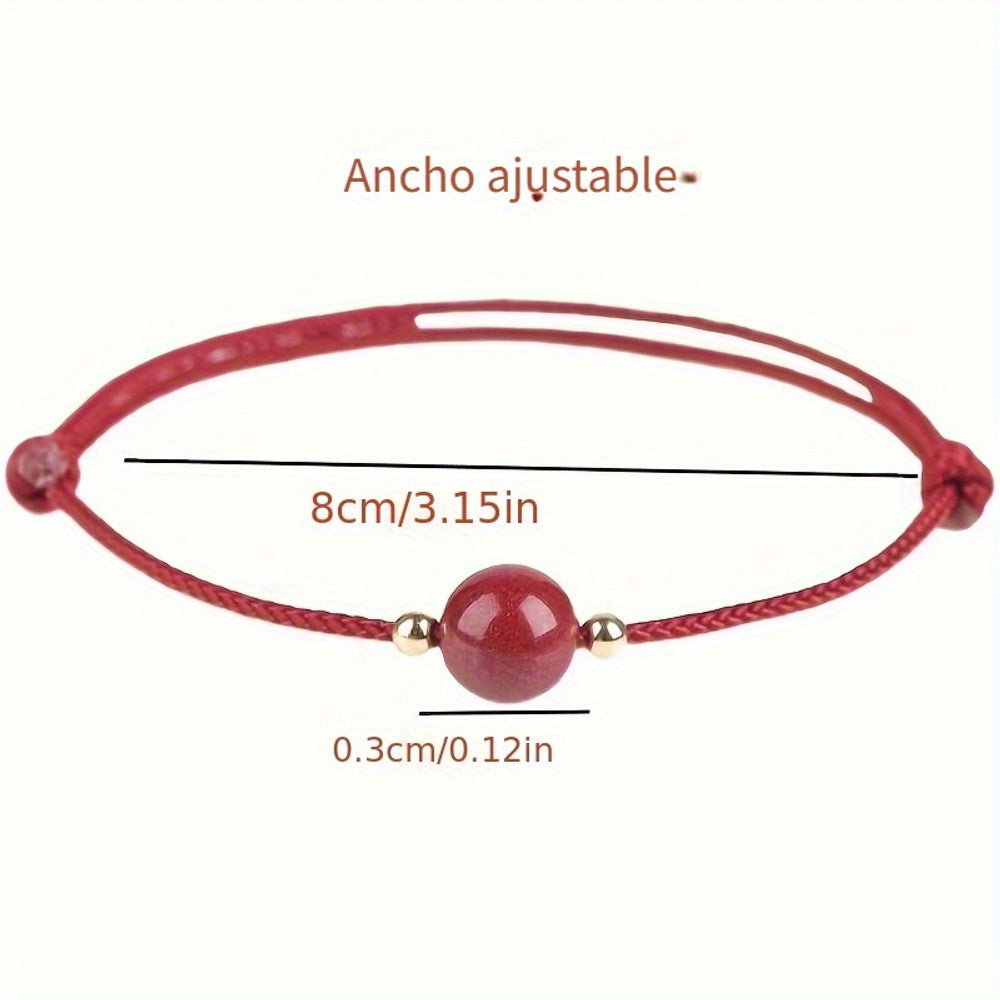 Solid Beads Rope Bracelet Lucky Wristband