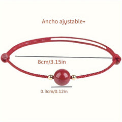 Solid Beads Rope Bracelet Lucky Wristband