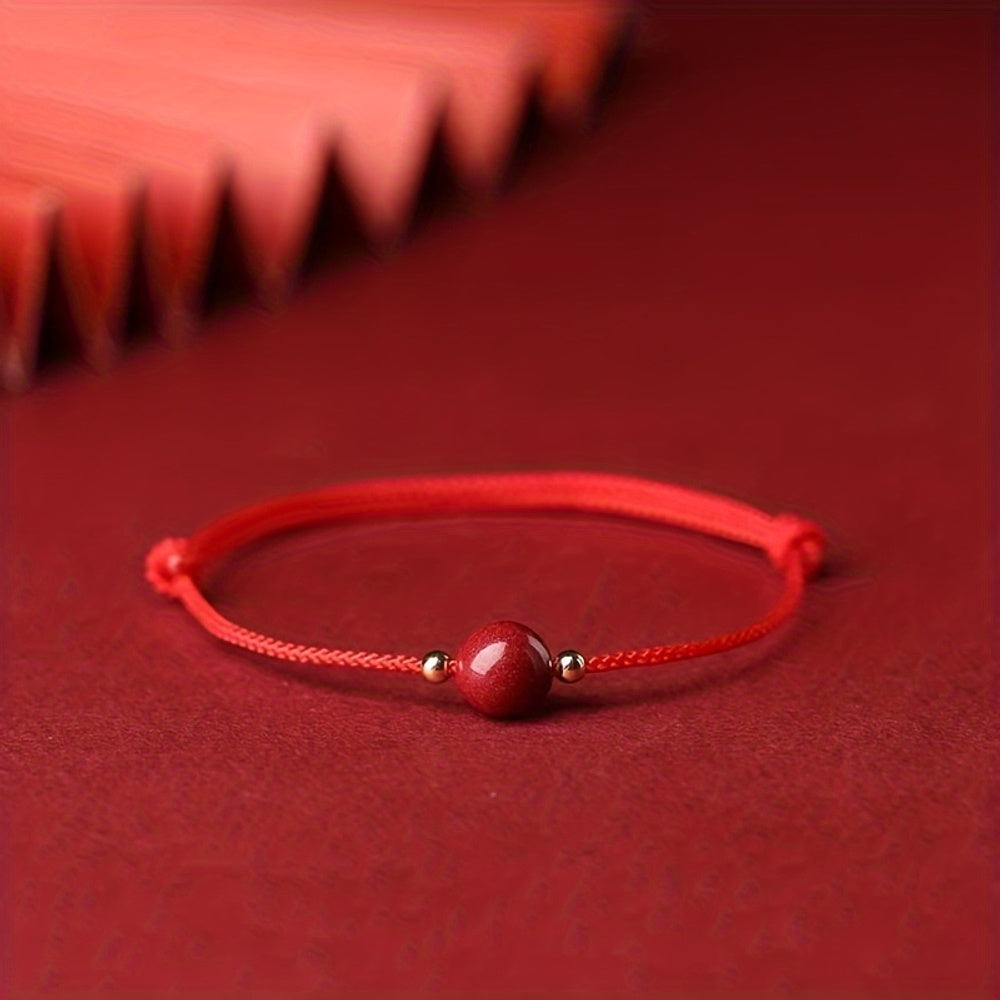 Solid Beads Rope Bracelet Lucky Wristband