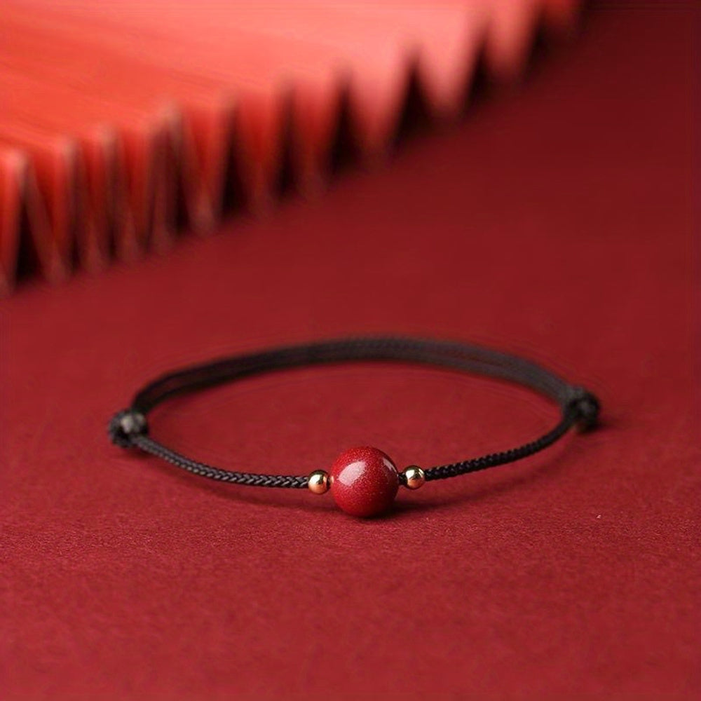 Solid Beads Rope Bracelet Lucky Wristband