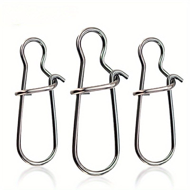 10pcs Swivel Lock Snaps Fishing Hooks Connector Tackle