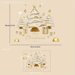 Christmas Tree Wall Sticker Waterproof Sticker for Window Glass
