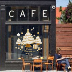 Christmas Tree Wall Sticker Waterproof Sticker for Window Glass