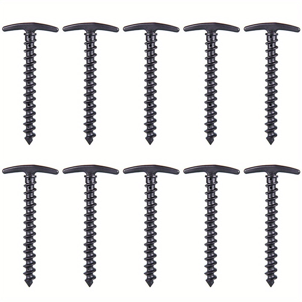 10pcs Camping Pegs & Screw Stakes for Hiking Tent