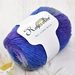 4pcs 100 Wool Yarn Knitted Hand Woven Rainbow Cashmere Woolen Yarn