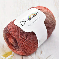 4pcs 100 Wool Yarn Knitted Hand Woven Rainbow Cashmere Woolen Yarn