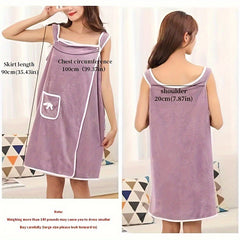 Quick Drying Wearable Bath Towel Thick Absorbent Shower Wrap