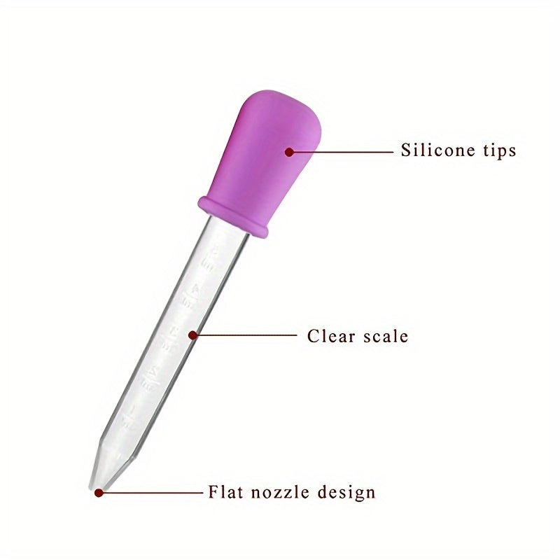 5 Silicone Liquid Droppers w/ Bulb Tips - Candy & Medicine