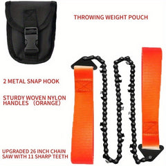 Pocket Chainsaw Heavy Duty Steel Hand Chainsaw Outdoor Survival Camping Tool