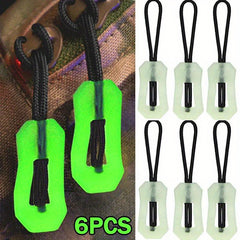 Luminous Zipper Pull Rope Glow In The Dark Anti-Lost Slider DIY Repair Kit