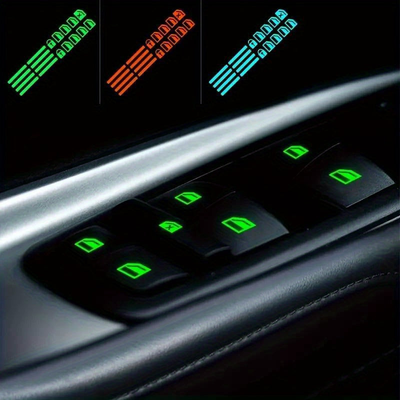 Colorful Window Button Luminous Stickers for Car Shine