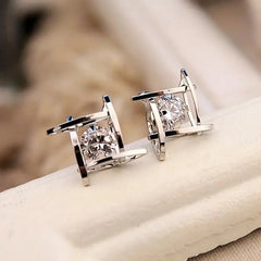 Zircon Stud Earrings Party Jewelry Gift For Women Mom Friends