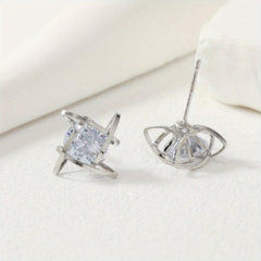 Zircon Stud Earrings Party Jewelry Gift For Women Mom Friends