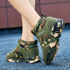 Versatile Camouflage Pattern Breathable Tube Running Shoes Women's Footwear