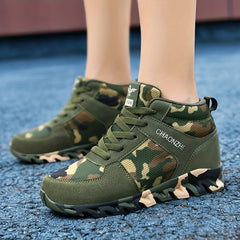 Versatile Camouflage Pattern Breathable Tube Running Shoes Women's Footwear