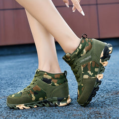 Versatile Camouflage Pattern Breathable Tube Running Shoes Women's Footwear