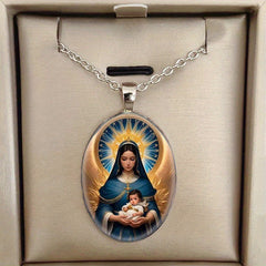Virgin Mary Pendant Necklace Vintage Party Jewelry Gift