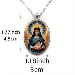 Virgin Mary Pendant Necklace Vintage Party Jewelry Gift