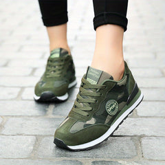Camo Pattern Breathable Running Shoes Non-slip Sneakers Women's Footwear