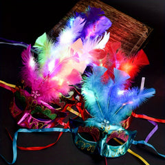 Halloween Feather Princess Fairy Mask - Party Supplies