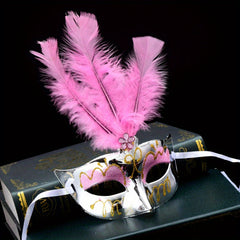 Halloween Feather Princess Fairy Mask - Party Supplies