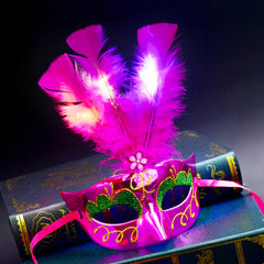 Halloween Feather Princess Fairy Mask - Party Supplies