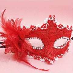 Halloween Feather Princess Fairy Mask - Party Supplies
