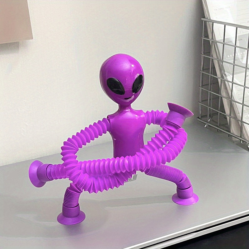 Bendable Alien Figures Telescopic Tube Cartoon Toys Fidget Stretch