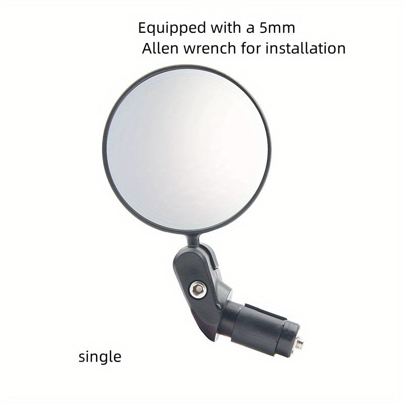 Foldable Convex Bicycle Rearview Mirror Reflective