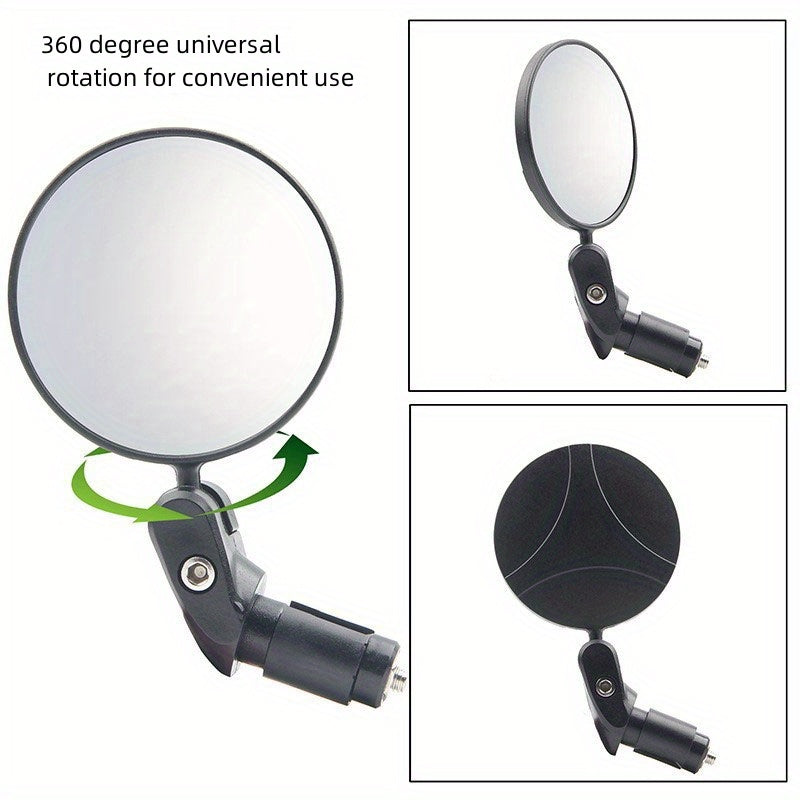 Foldable Convex Bicycle Rearview Mirror Reflective