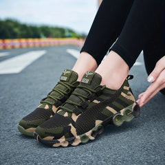 Camouflage Mesh Running Sport Shoes Non Slip Snea