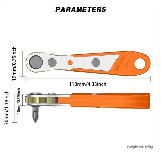 Mini Ratchet Wrench Bit Nozzle Handle Screwdriver Repair Tool