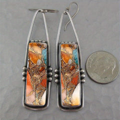 Amber Crystal Earrings Vintage Party Jewelry Gift Set