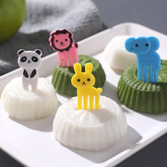 10pcs Elephant Giraffe Fruit Forks Set