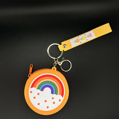 Rainbow Coin Purse Keychain ID Holder Backpack Key Charm Pendant