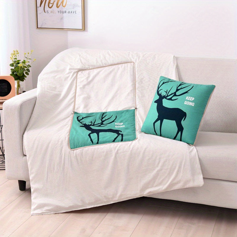 2 In 1 Pillow Blanket Portable Folding Blanket Car Interior Cushion Pillow